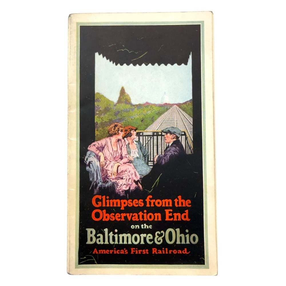 Baltimore and Ohio Glimpses from the Observation End 1920s Booklet 40 pages